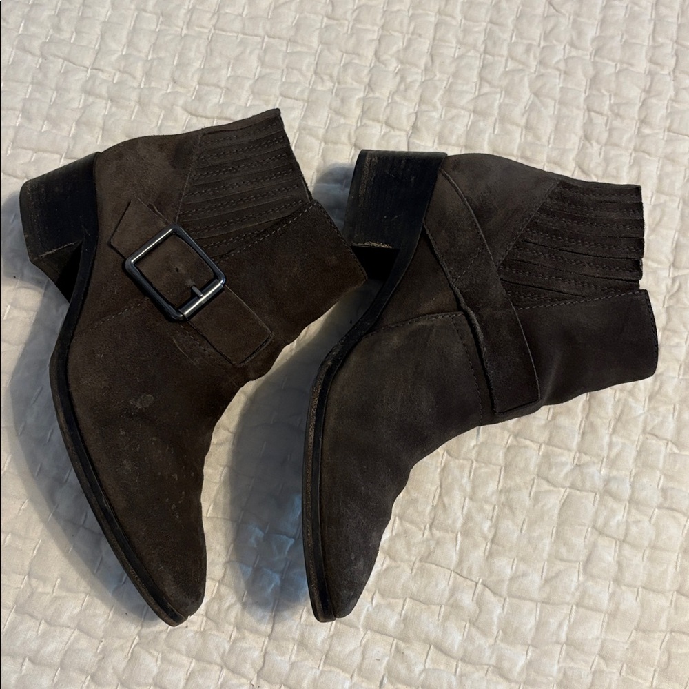 Aquatalia Dark Grey Suede Shoes - Picture 3 of 10